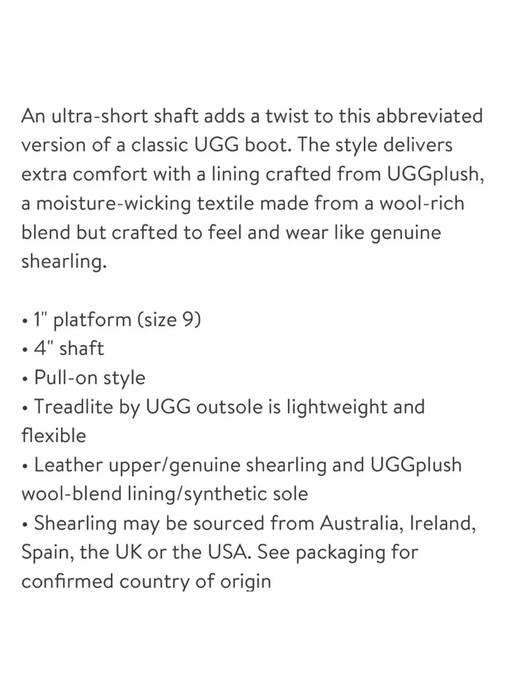 UGG Chestnut Classic Ultra Mini Fur Lined Boots size 8